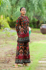 Printed Asymmetric Top With Palazzo Set