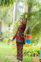 Printed Asymmetric Top With Palazzo Set