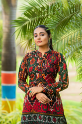 Printed Asymmetric Top With Palazzo Set