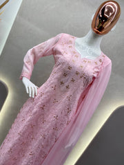 Pink Designer Top with Bottom Set