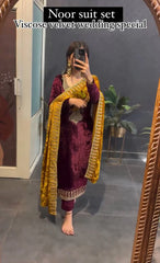 New Designer Partywear Velvet Suit