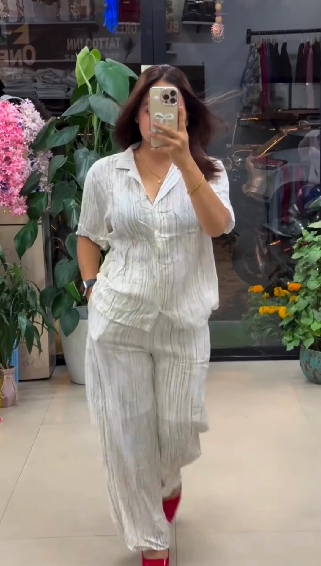Pink Pure Linen Co-ord Set