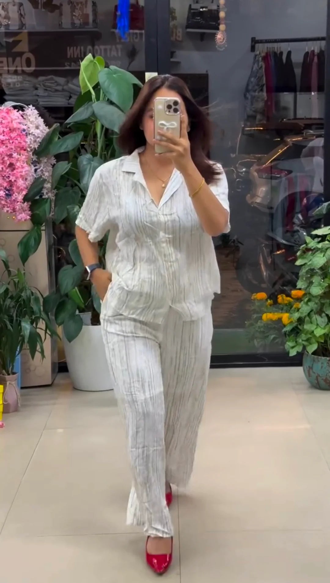 Pink Pure Linen Co-ord Set