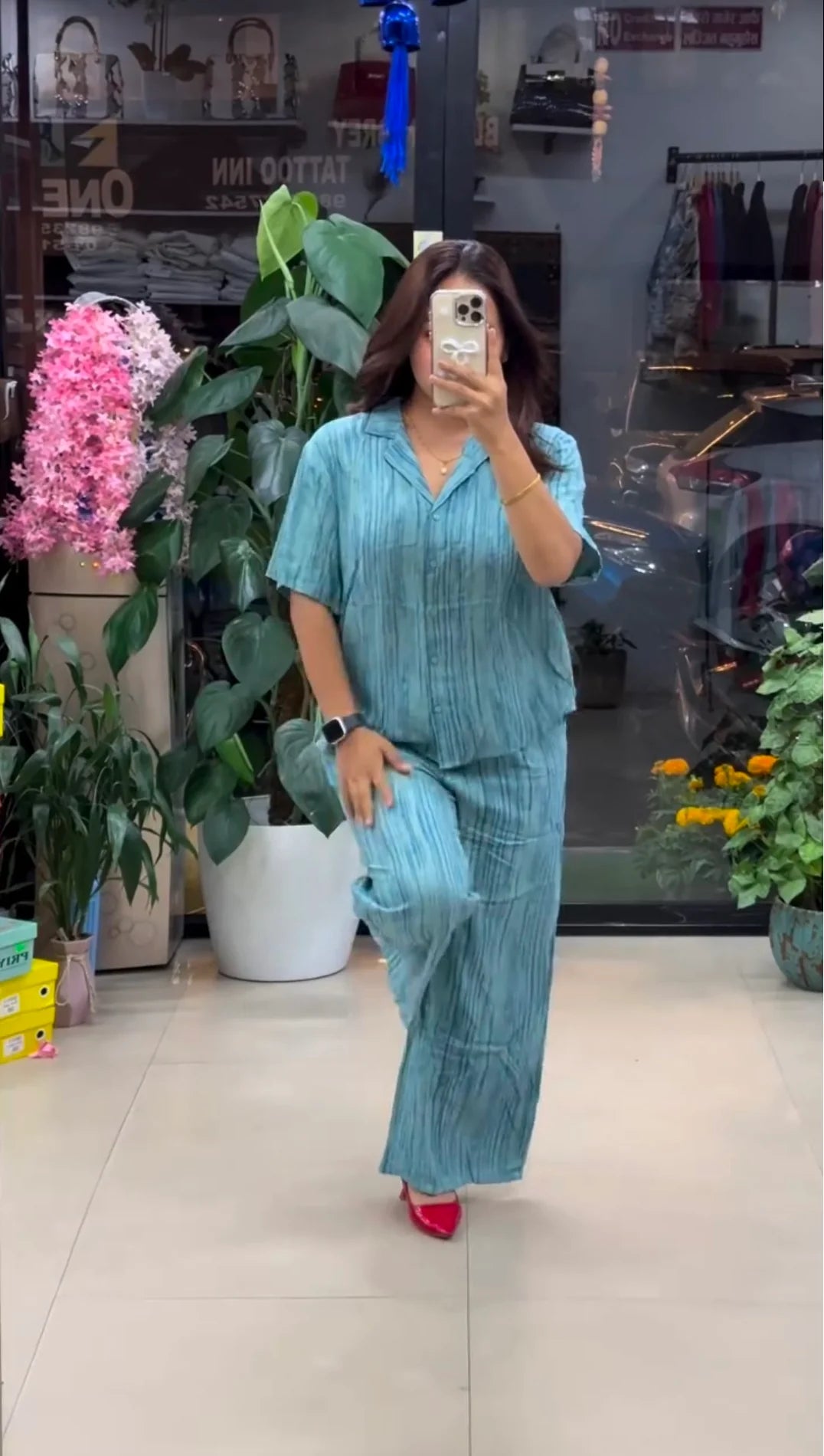 Pink Pure Linen Co-ord Set